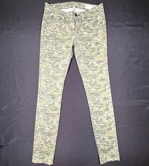 rag & bone/JEAN Skinny Jeans Digital Camo Green Low Rise Stretch Size 25